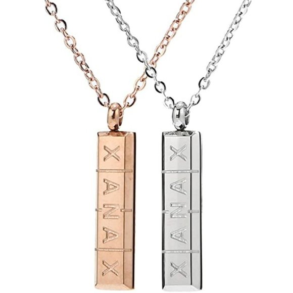 Xanax Pill Bar Pendant Necklace Jewelry Bling Gold - Picture 1 of 8